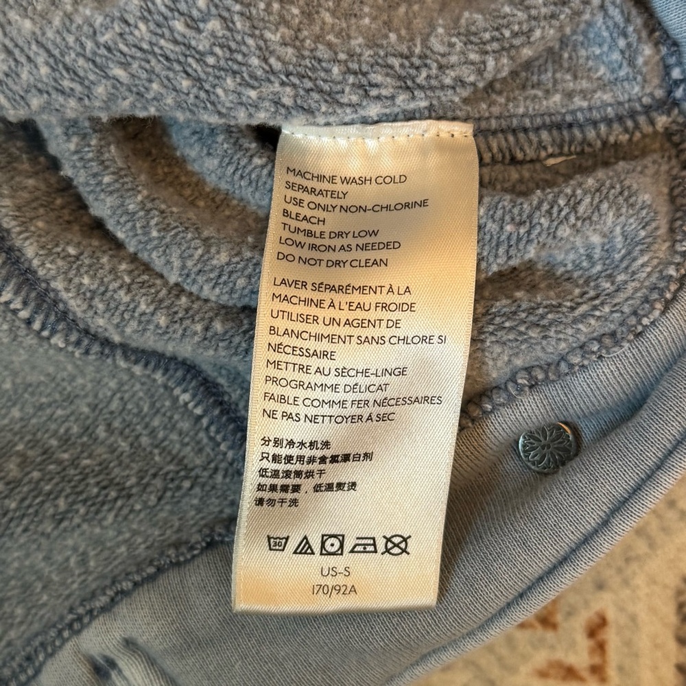 Free People Dreamers Cropped Distressed Jacket Washed Blue Women’s Size Small - Picture 11 of 15